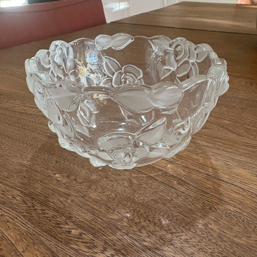 Floral Glass Bowl